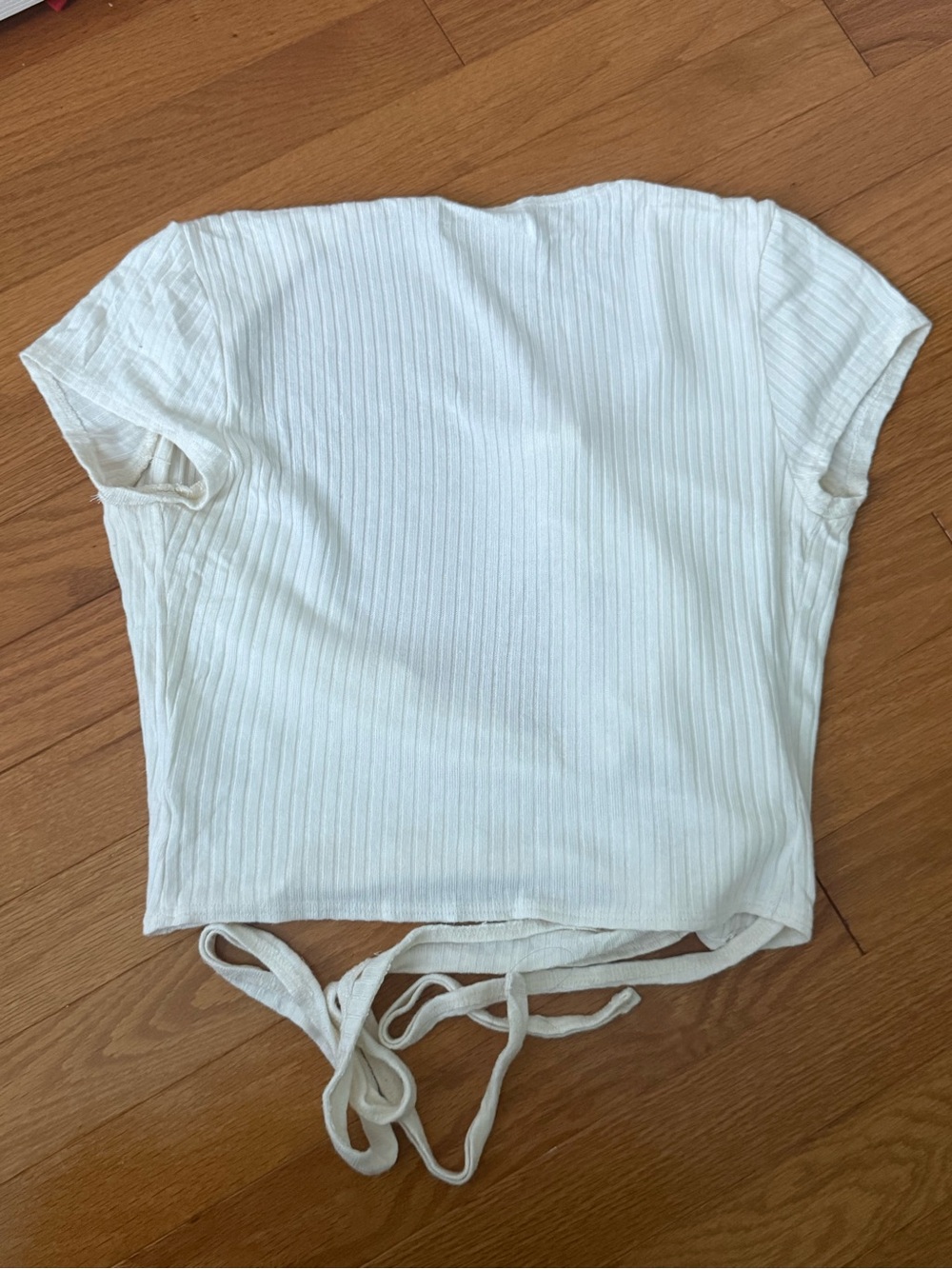 Reformation Flora Ribbed Wrap Tee - Picture 3 of 5